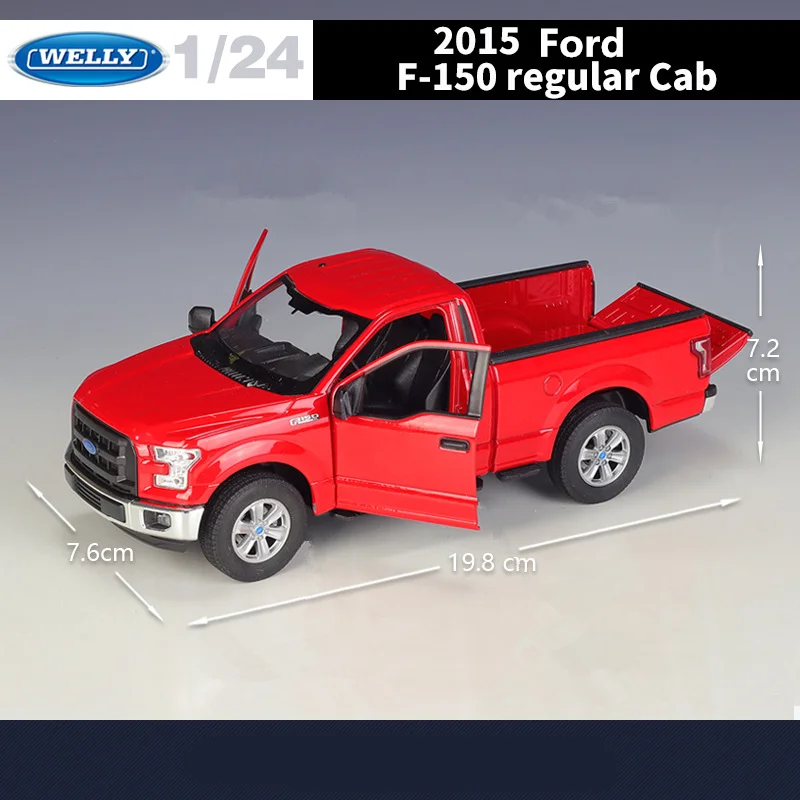 Welly 1:24 2015 Ford F150 Regular Cab Pickup Alloy Car Model Diecasts Metal Toy Off-road Vehicles Car Model Simulation Kids Gift