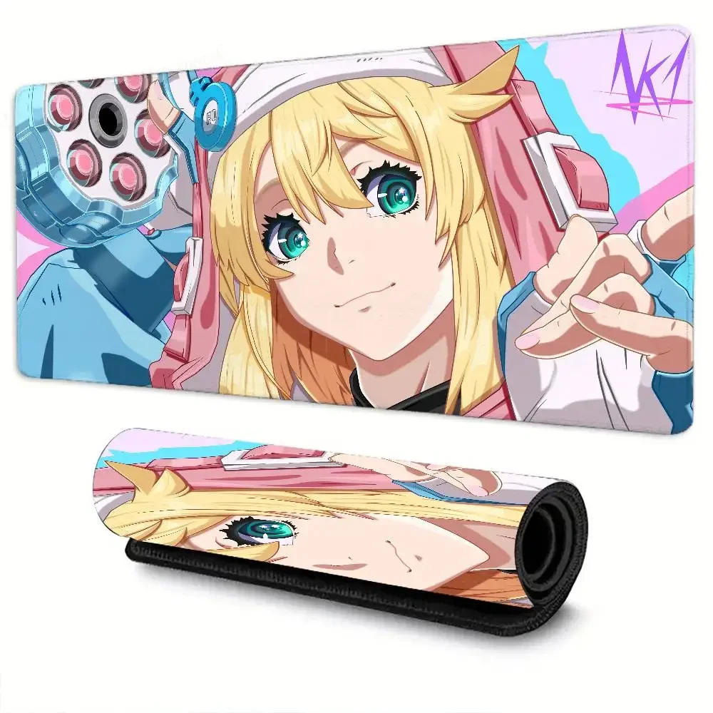 

Коврик для мыши в стиле аниме Guilty Gear Bridget, нескользящий, подходит для офисных компьютеров, ноутбуков, килимков для киберспорта, игровых настольных ковриков, клавиатура XXL