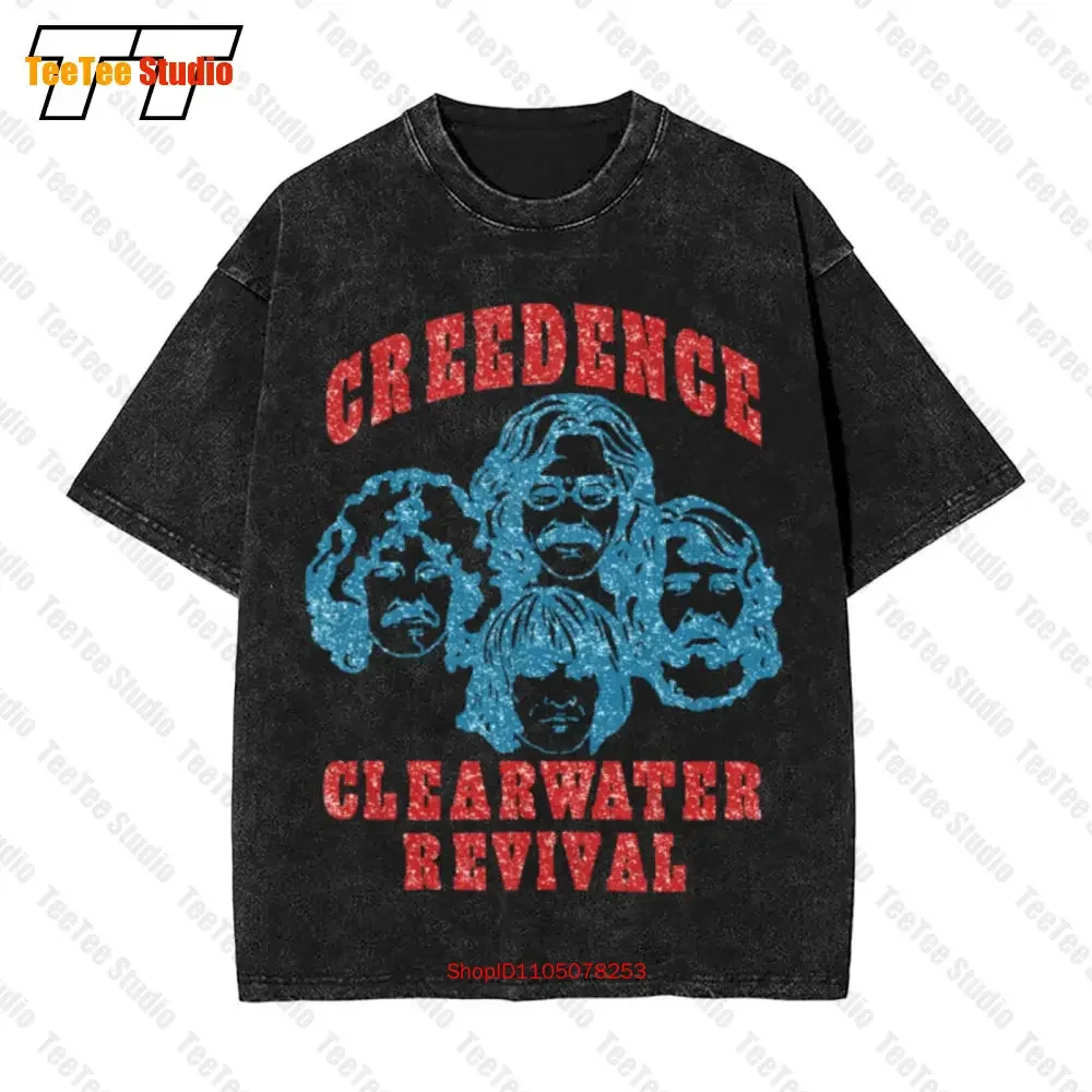 Creedence Clearwater Revival Band Cartoon Rock Band Music Concert Vintage Oversized T-Shirt 32NC