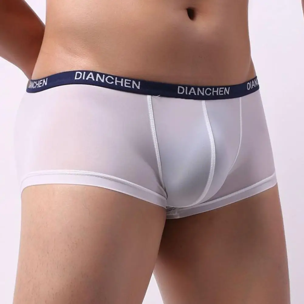 

Solid Color Men's Breathable Boxer Shorts Underwear with Pouch Offering Stretch Fabric for Comfort and Support