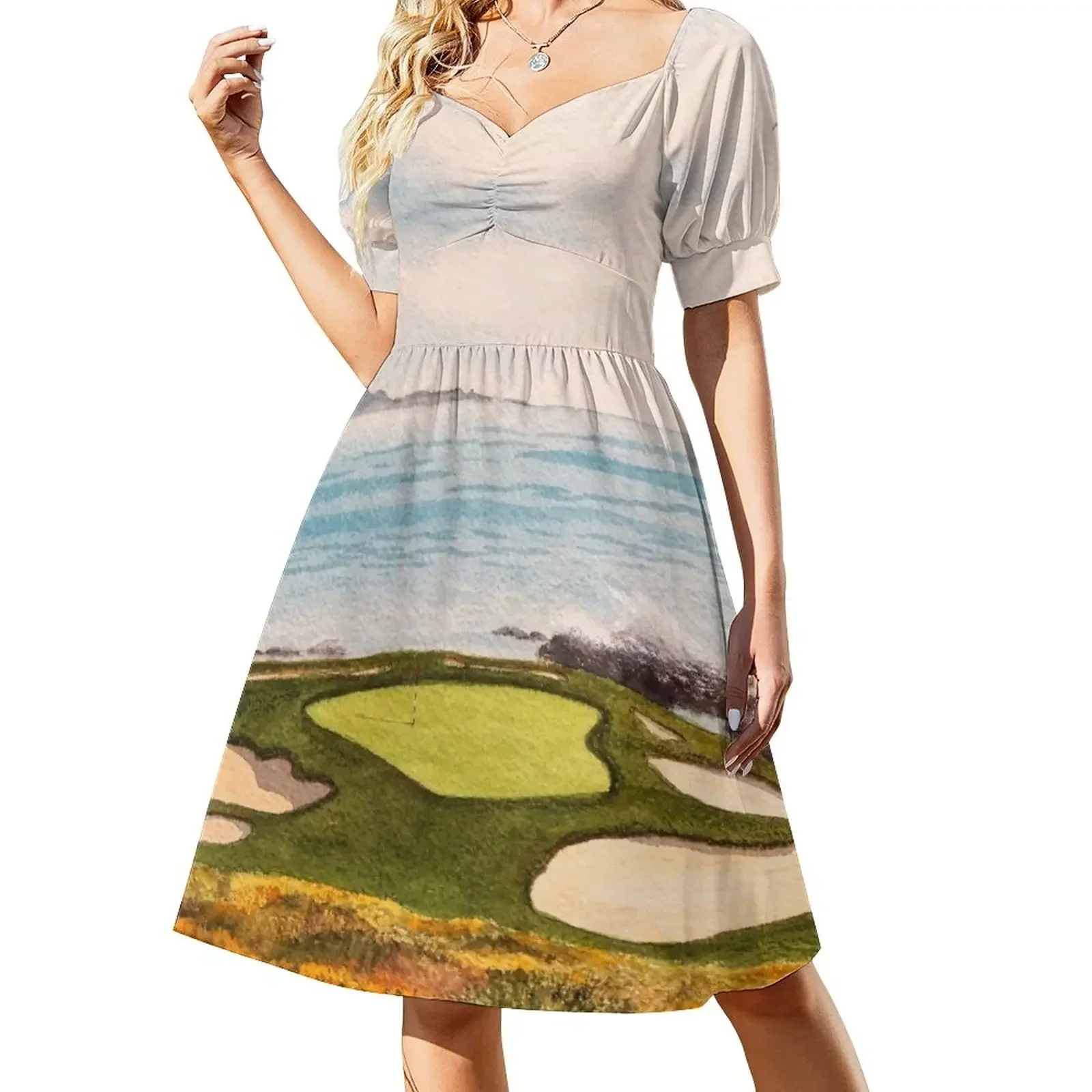 

Pebble Beach Golf Course Signature Hole 7 Sleeveless Dress dresses for womens Prom gown loose summer dress Dress