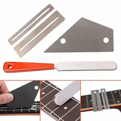 Kit Protector de piedra de lijado de alambre de traste de guitarra, 1/2 piezas, placa de dedo, pulido radián, herramienta de Luthier DIY, piezas y accesorios de bajo de guitarra