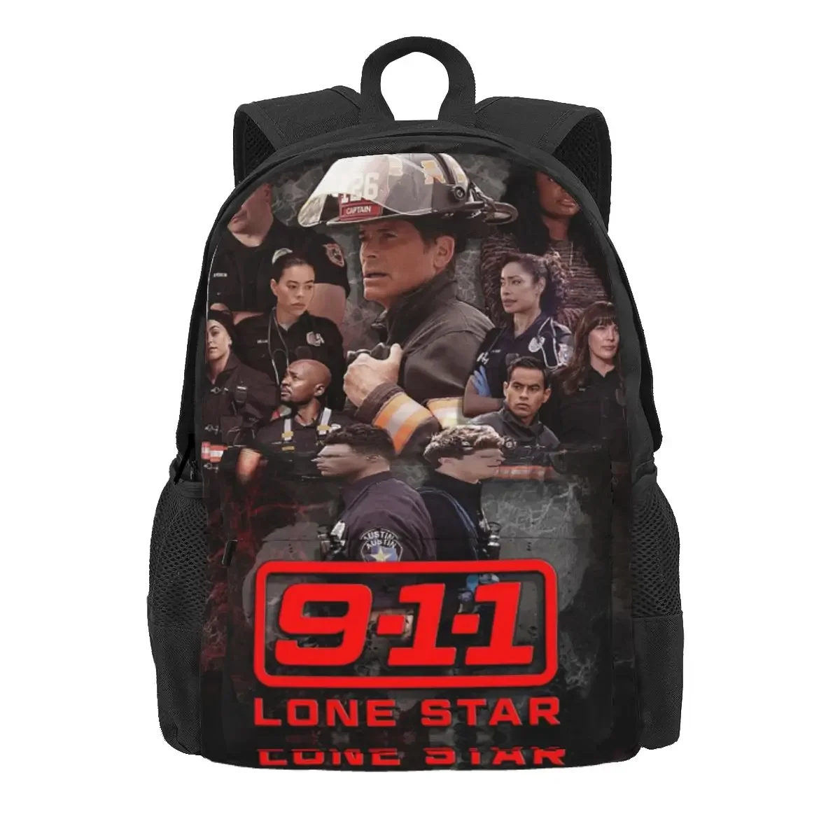 

911 Lone Star Cellula Backpack Daypack Large Capacity Children BookBag School Bag Shoulder Bags for Men Women