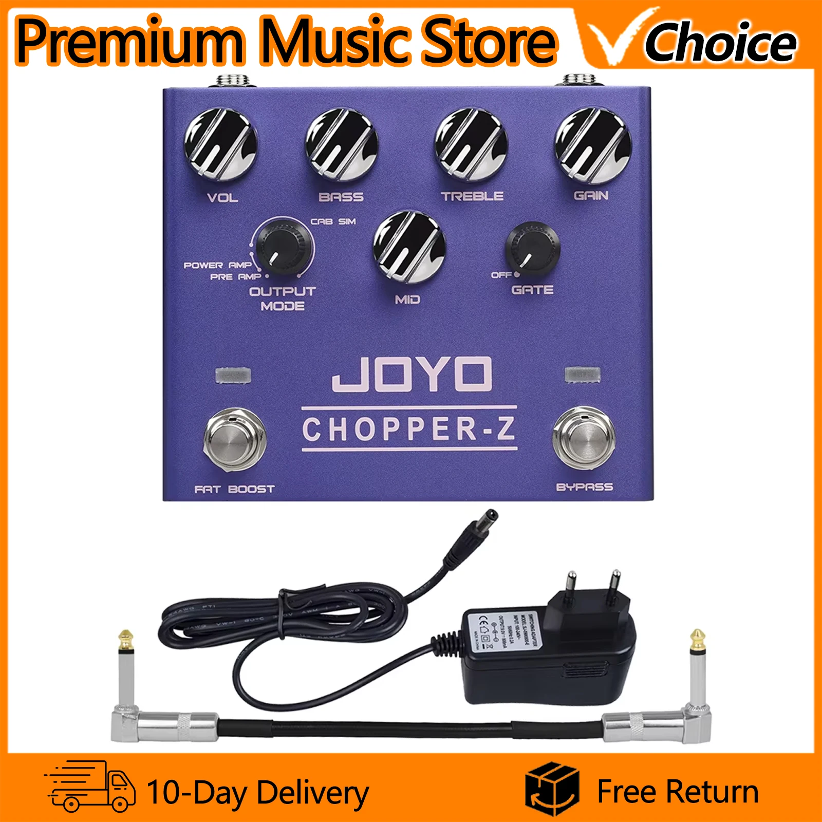 

JOYO R-18 Guitar Effect Pedal CHOPPER-Z Distortion Pedal High Gain Amplifier Simulation Modern Metal Sound Noise Gate
