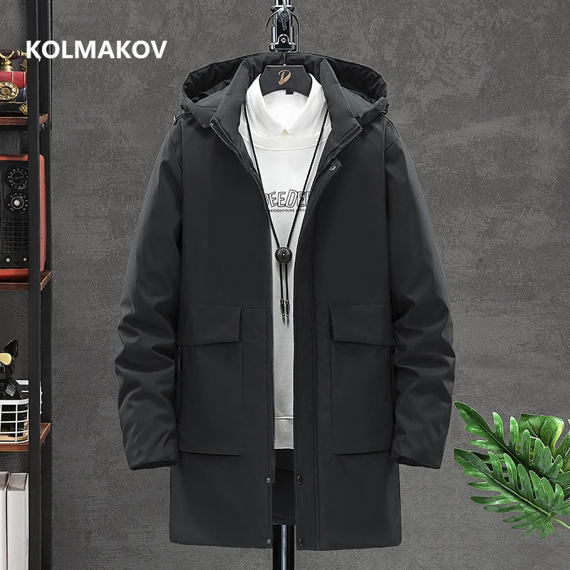 2024 Neuankömmling Winter jacke Männer Mode lässig verdicken warme Mäntel Herren Kapuzen mantel männliche Parkas voller Größe M-7XL 8xl