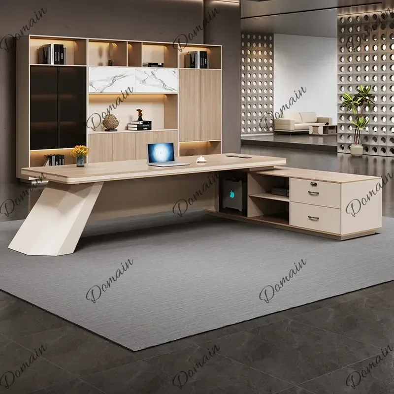 NXX Portable Shelves Office Desk Aesthetic Drawer Decoration Standing Office Desk Wooden Multifunctional Scrivania Trendy Furnit