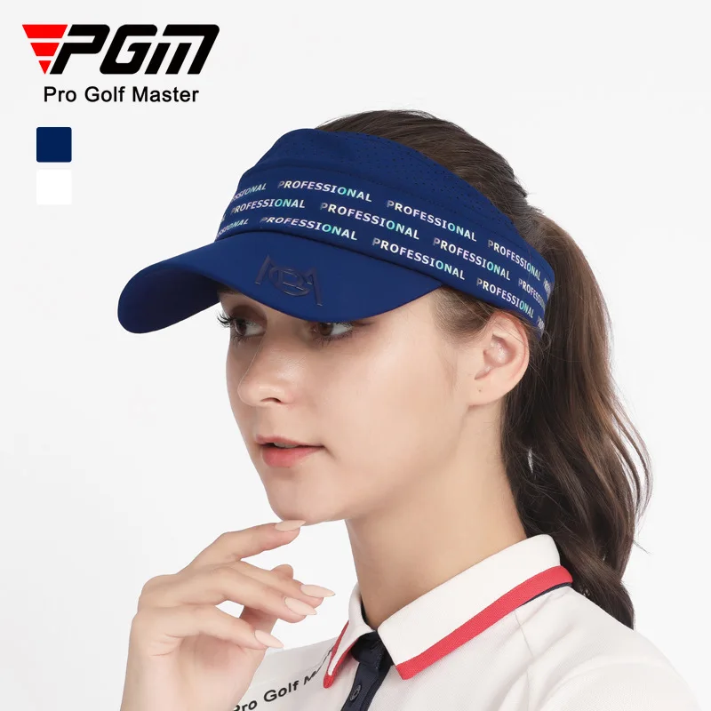 

PGM Women's Golf Caps No Top Hats Sun Protection Shade Breathable Leisure Female Casual Cap Moisture Wicking Sun Hat MZ048