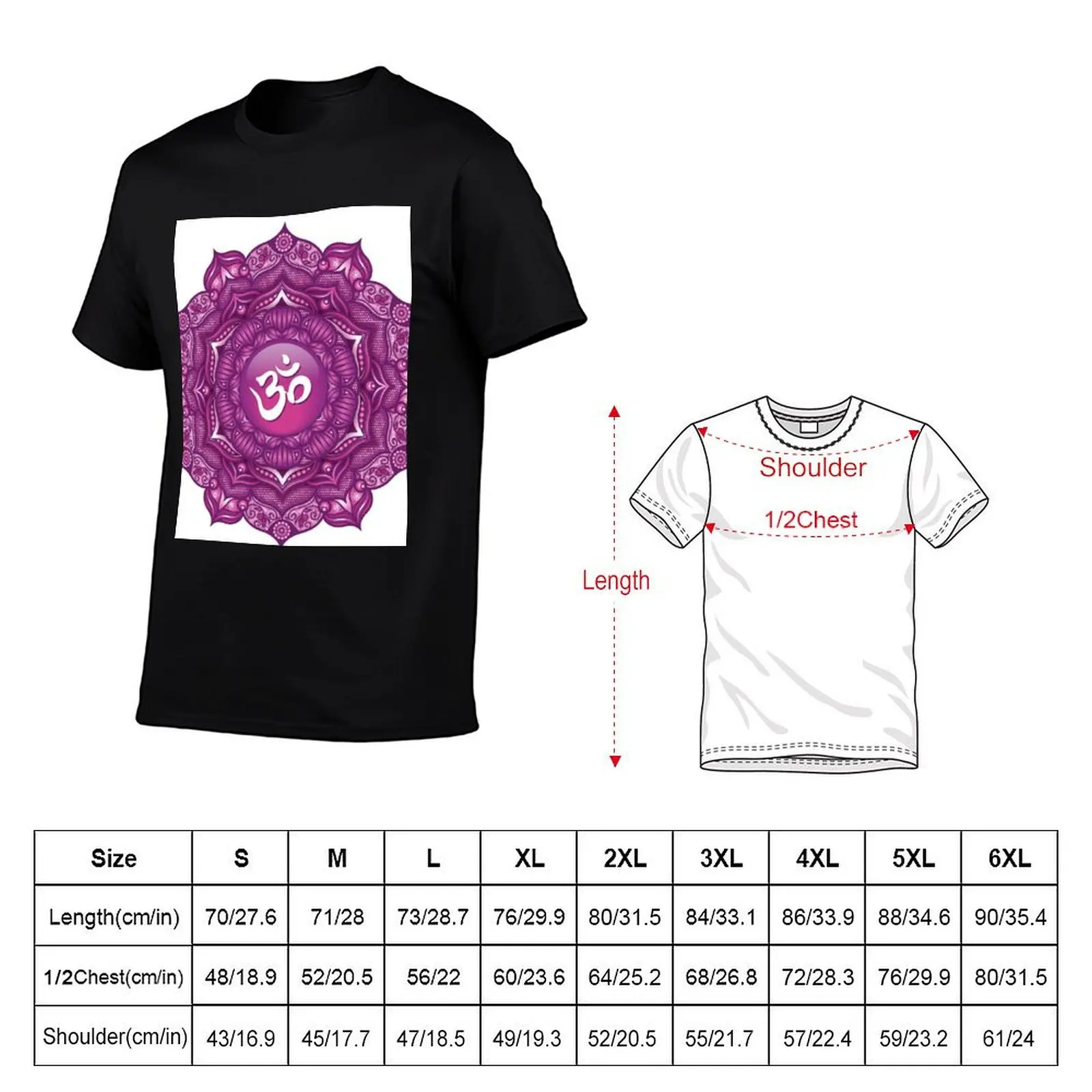 Crown Chakra Mandala - 02 OWBG T-Shirt clothes oversized graphic tee Luxury man anime figures oversized t shirt men