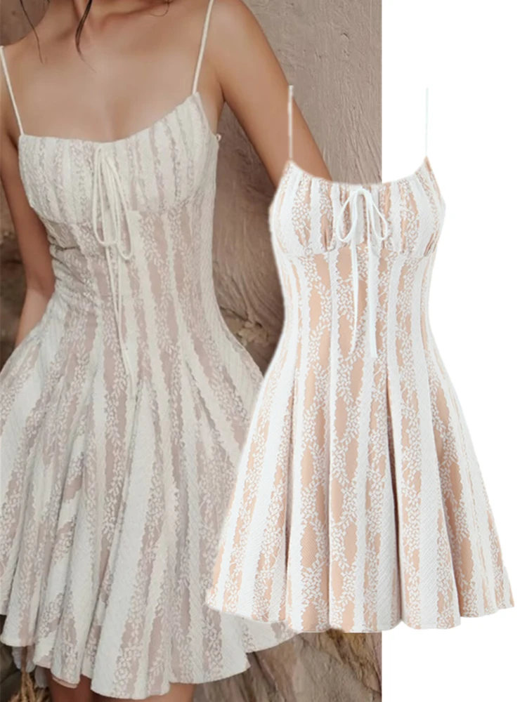 

Сексуальная кружевная юбка-трапеция с завышенной талией для женщин, дышащая, повседневная, стройнящая фигуру