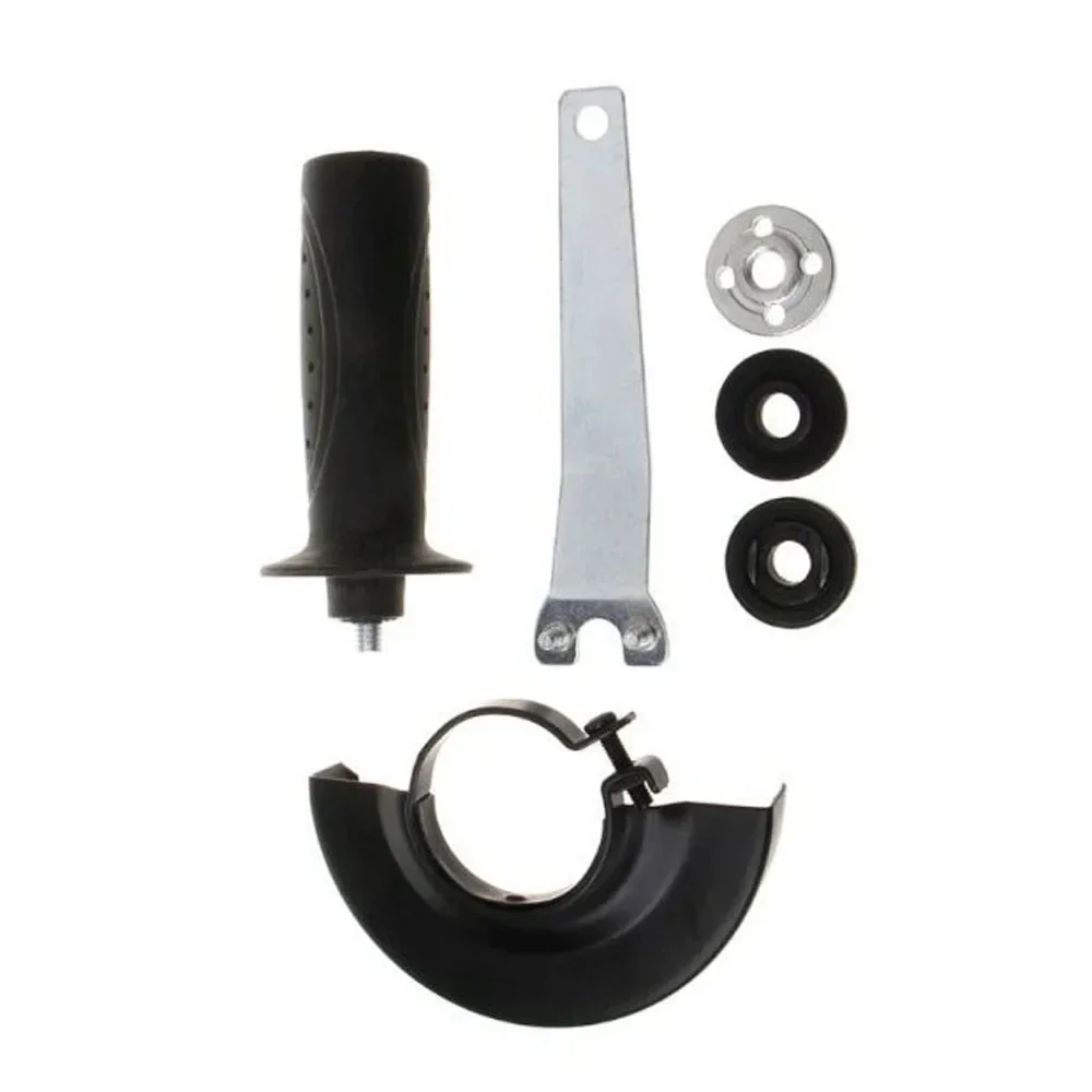 Гаечный ключ, детали угловой шлифовальной машины, ручка, металлический защитный экран, серебряные принадлежности, инструмент, 6 шт., черный внутренний фланец, внешние стопорные гайки Гаечный ключ, детали угловой шлифовальной машины, ручка, металлический защитный экран, серебряные принадлежности, инструмент, 6 шт., черный внутренний фланец, внешние стопорные гайки