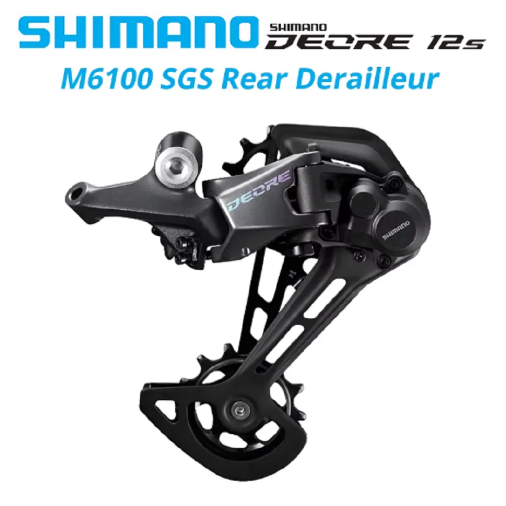 

Новый Оригинальный задний переключатель скоростей SHIMANO DEORE RD-M6100-SGS SHADOW RD 1x12-скоростной RAPIDFIRE PLUS, правая ручка переключения с креплением на кронштейн, 12V 12S