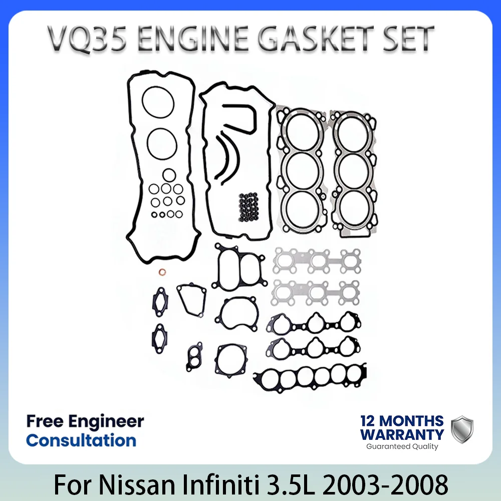VQ35 ENGINE GASKET SET For Nissan Teana J31Z EQ7350 Maxima A34 Quest Infiniti FX35 G35 3.5L 3.5 L T V6 GAS 2003-2008 A0101-CA025