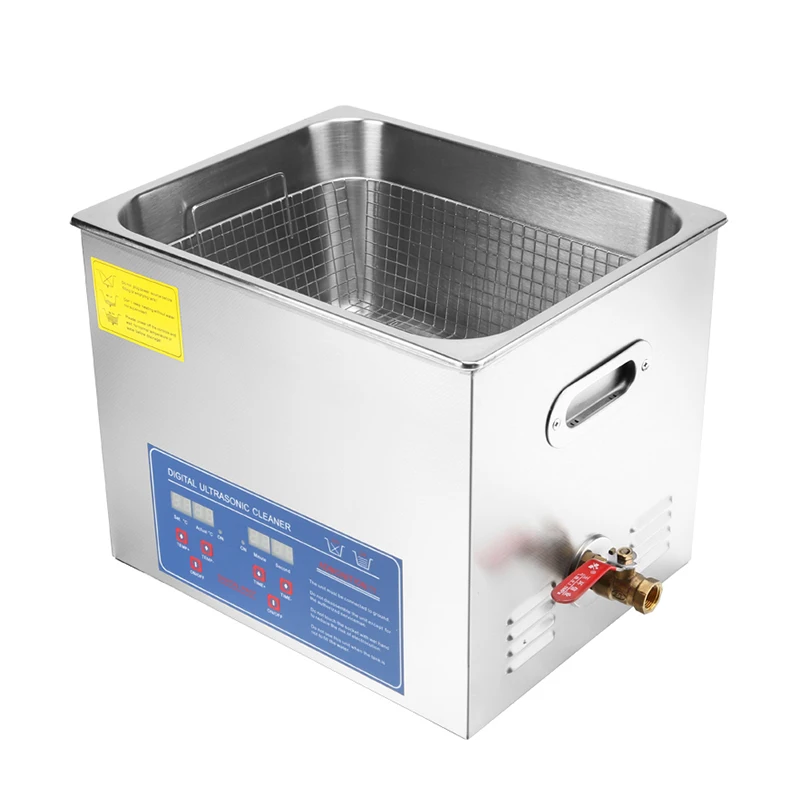 15L Ultrasonic Jewelry Cleaner Machine, 360W Heated Digital Cleaner for Rings/Glasses/Tools, Stainless Steel Tank & Timer