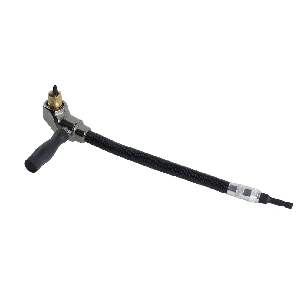 Power Drill Right Angle Adapter 90 Degree with 6.35mm Hex Socket for Installation in Cabinets Door Frames and Shelving