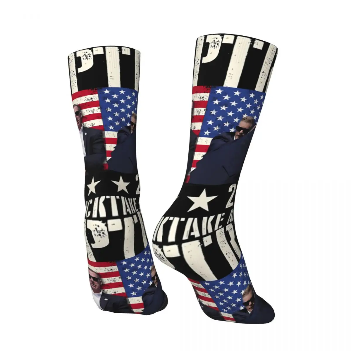 Funny Crazy compression Trump Fight 2024 We The People Stand With DONALD TRUMP Sock for Men Hip Hop Harajuku Donald Trump Happy