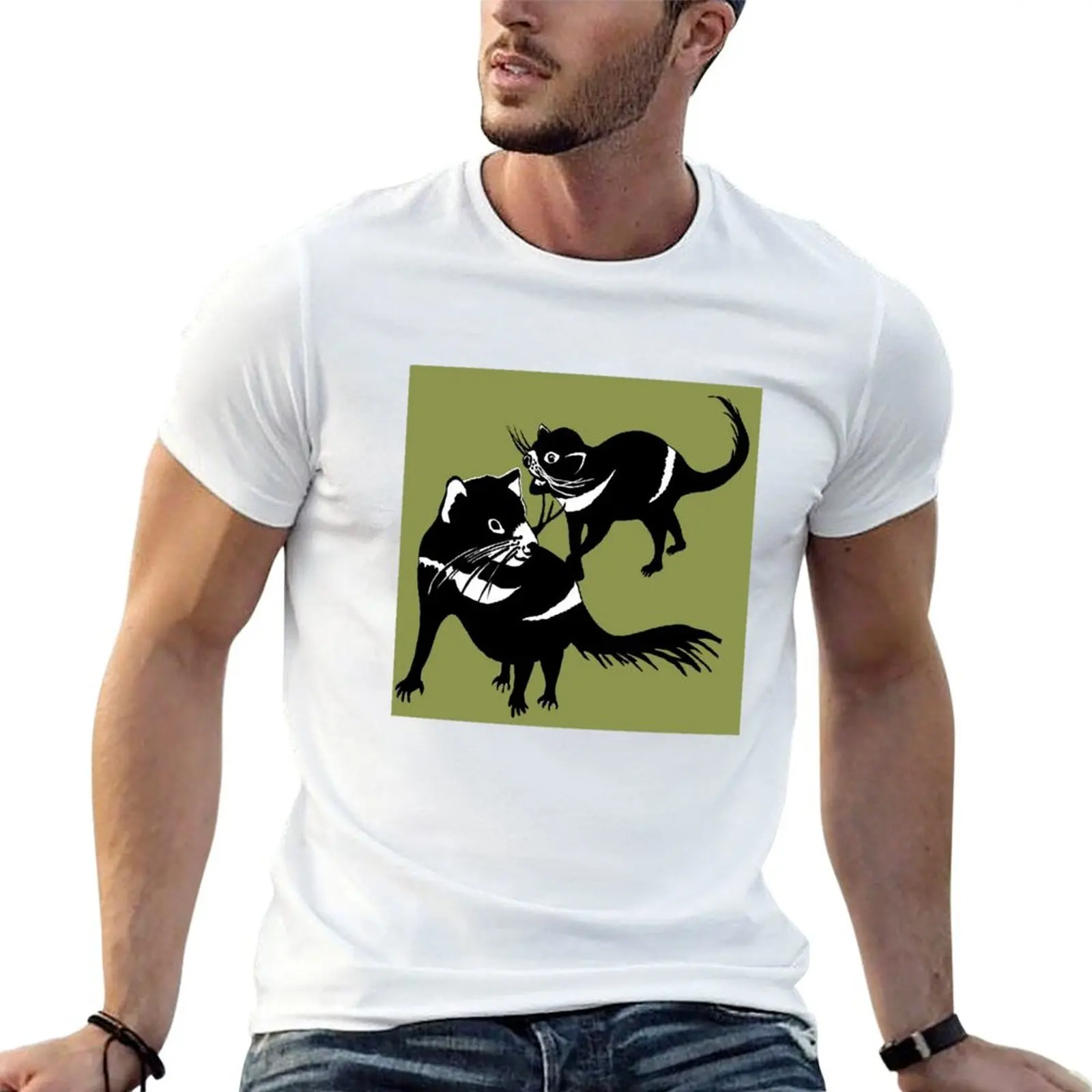 

Pair of Tasmanian Devils Endangered T-Shirt g man t shirts for men cotton t shirt pack T-Shirt