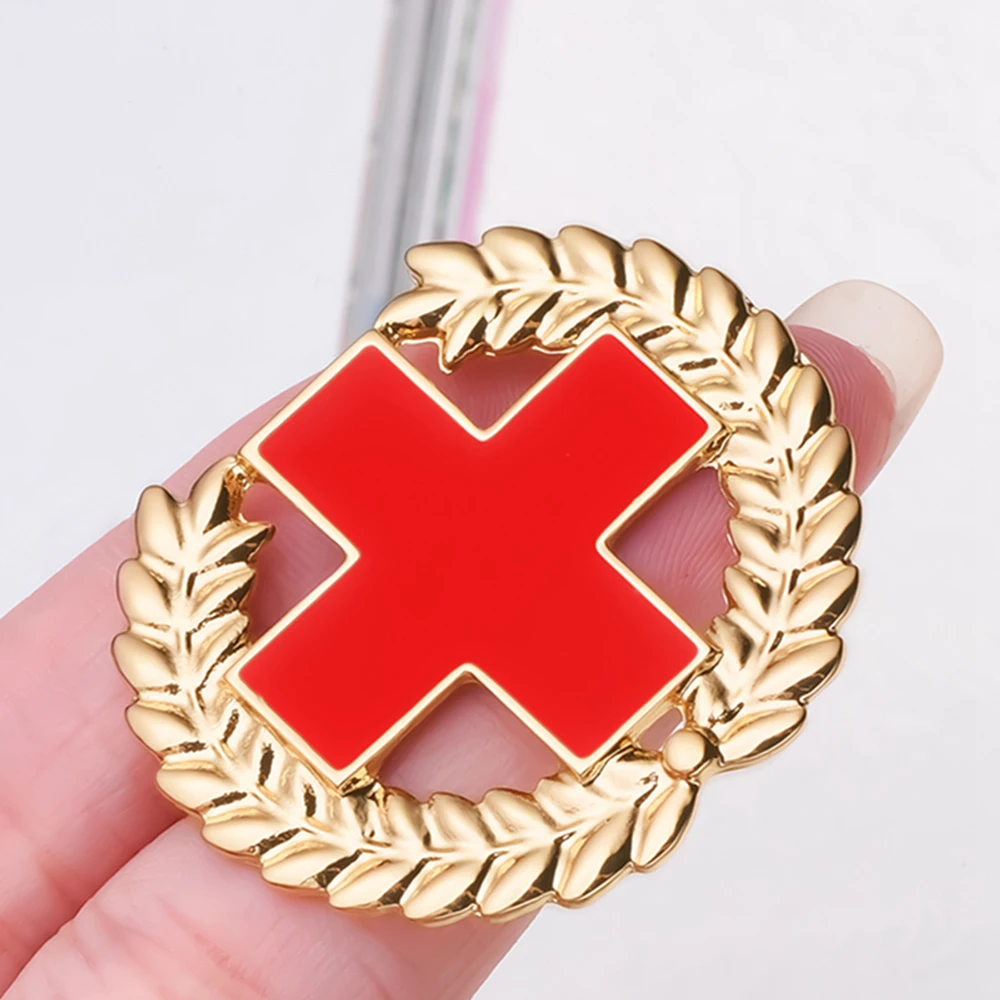 Catuni Ambulance First Aid Medical Pin Brooch Enamel Medicine Lapel Badge Jewelry Gifts for Paramedic Unisex