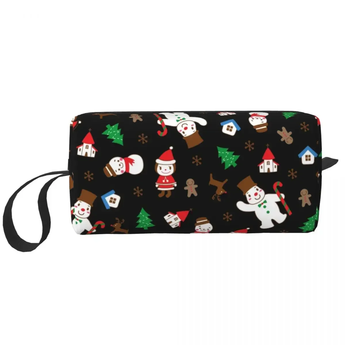 Christmas Cosmetic Bag Women Kawaii Large Capacity Snowman New Year Gnome Makeup Case Beauty Storage Toiletry Bags