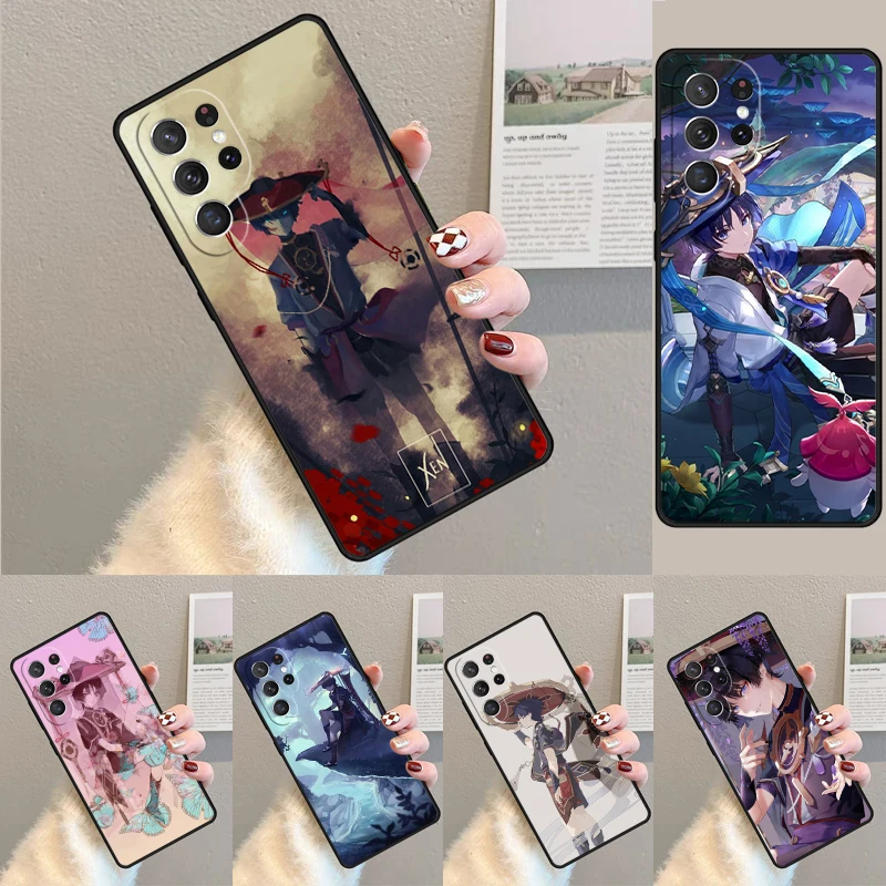Scaramouche Genshin Impact soft Phone Case For Samsung Galaxy note 10 pro S26 S25 S24 S23 S22 Ultra Plus S21 FE S20 Cover