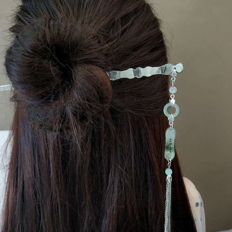 

Заколки для волос в древнем стиле, аксессуары для волос с длинными кисточками, женские заколки для волос Hanfu в стиле ретро и головной убор.