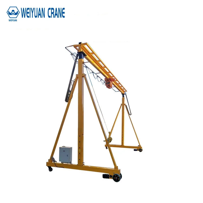Workshop Mobile 1 2 3 5 8 10 15 20 25 Ton Electric Lift Travel Mini Portal Small a Frame Portable Hoist Gantry Crane with Wheels