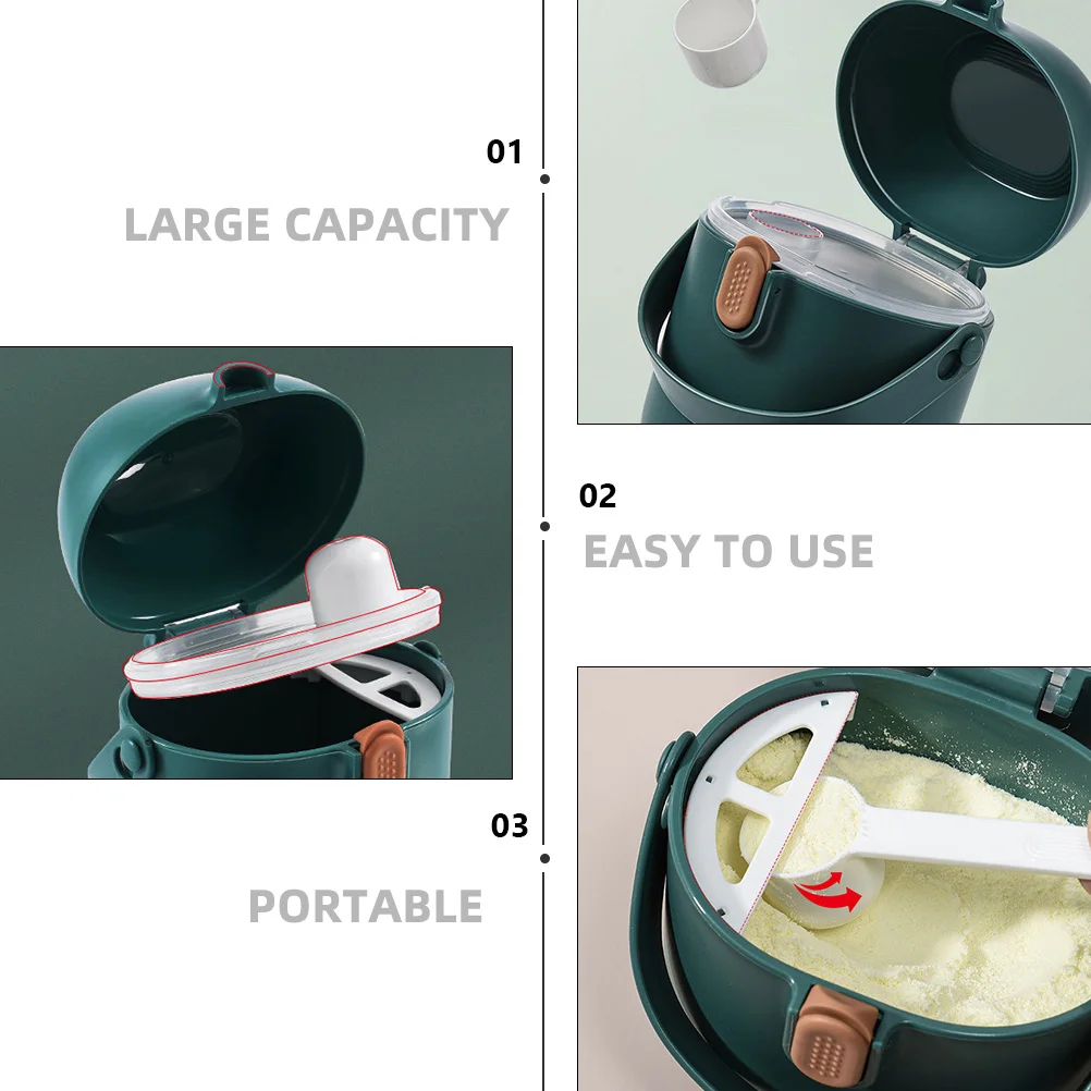 

Portable Milk Powder Box Safe PP Large Capacity Heat Resistant Baby Food Storage Container Sealed No Leakage Snack Holder Milk