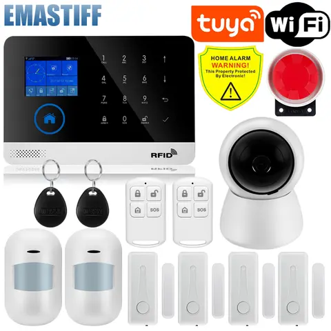 Wireless Tuya GSM WiFi Security System eMastiff