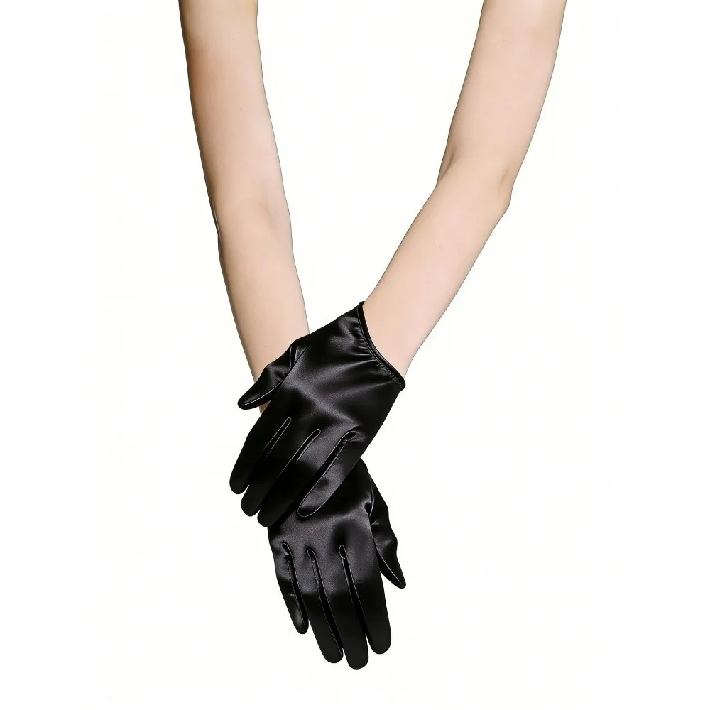 Anti-Slip Halloween Half Palm Gloves Palm Guard Shock Absorption Dance Mittens Short Style Durable Dance Performance Gloves
