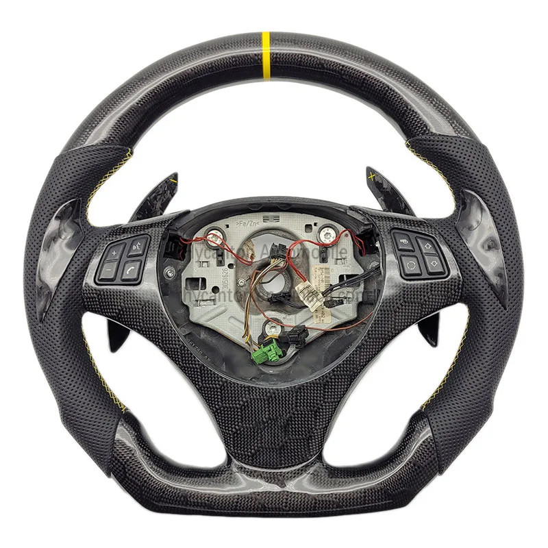 

Заводская цена обновления M Sport кованый перфорированный кожаный руль из углеродного волокна для рулевого колеса BMW E90