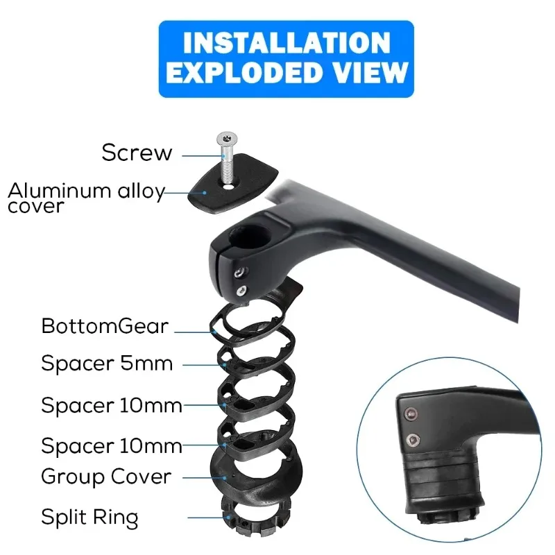FOR T1 Bicycle DEA Carbon Fiber Integrated Cockpit 28.6mm Internal Cable Handlebar with Spacers Mount Cycling Replacement Parts