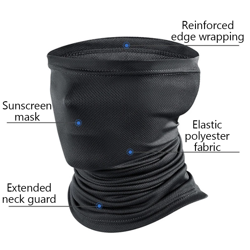 Men's Outdoor Sports Bandana Motorcycle Bike Face Mask Women Cycling Headwear Fishing Tube Scarf Neck Gaiter Face Cover Shield