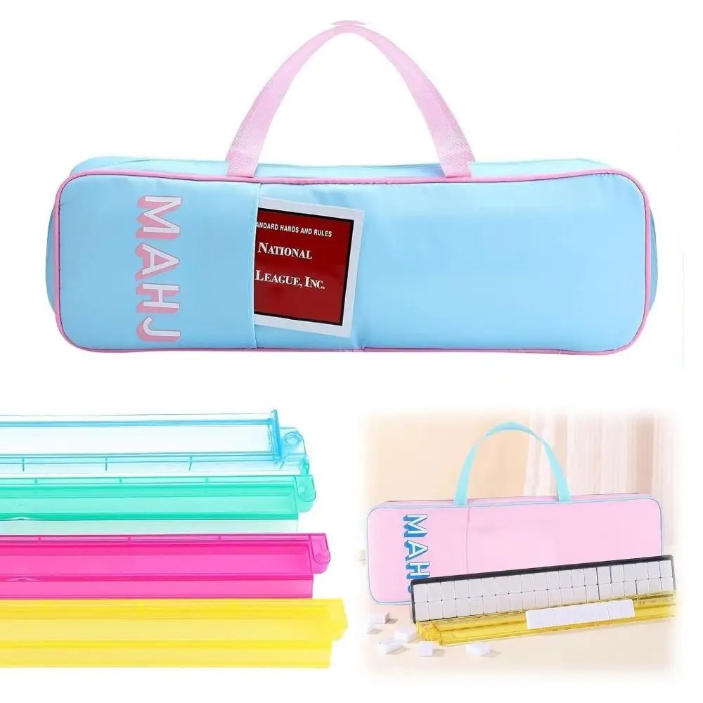 Zipper Closure Design Mahjong Storage Bag Large Capacity Equipped With Handle Mahjong Tile Carrying Bag Lightweight view 3