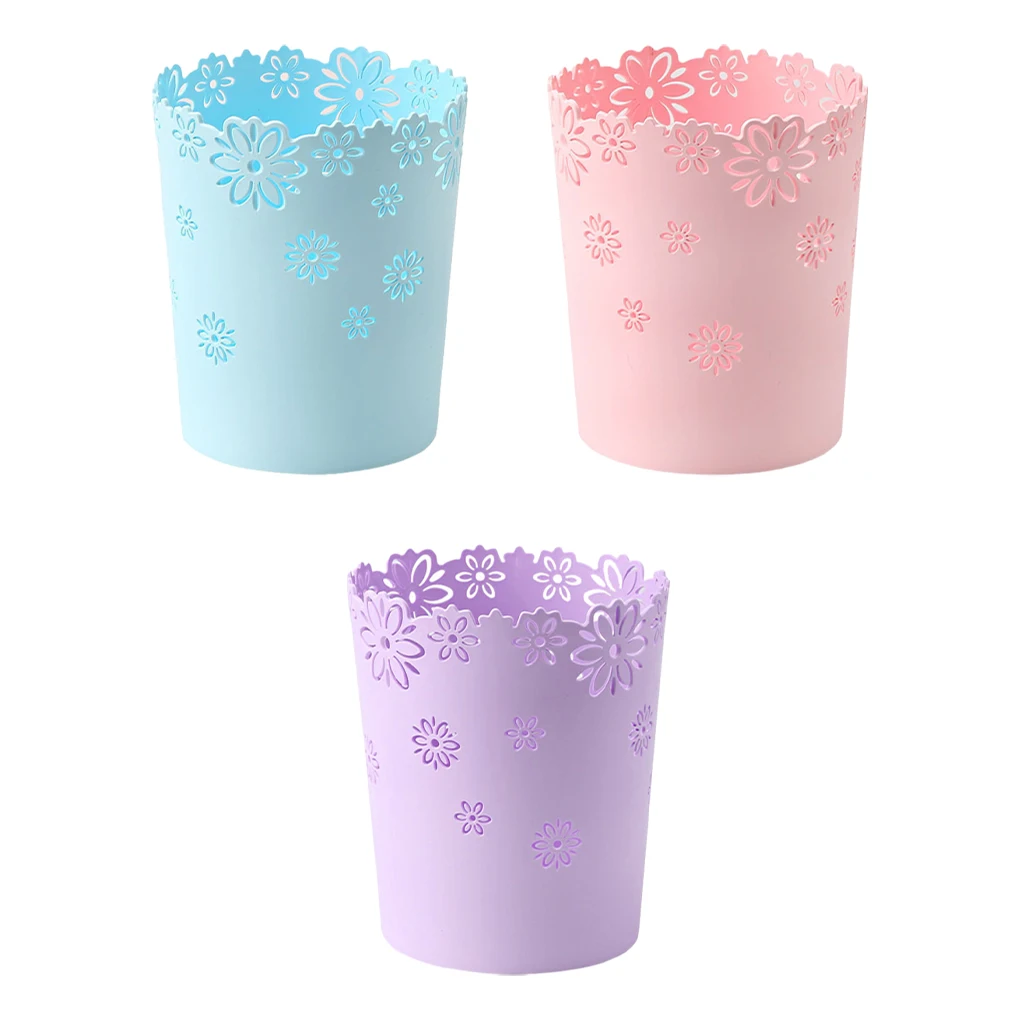 Umweltfreundlicher PP-Mülleimer, sicher und ungiftig, umweltfreundlich, hohle Blumenform, Kunststoff-Abfallpapierkörbe