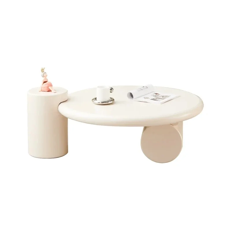 Aesthetic Cute Nordic Coffee Tables Small Round White Apartamento Floor Modern Coffee Table Living Room Mesa Furniture For Home