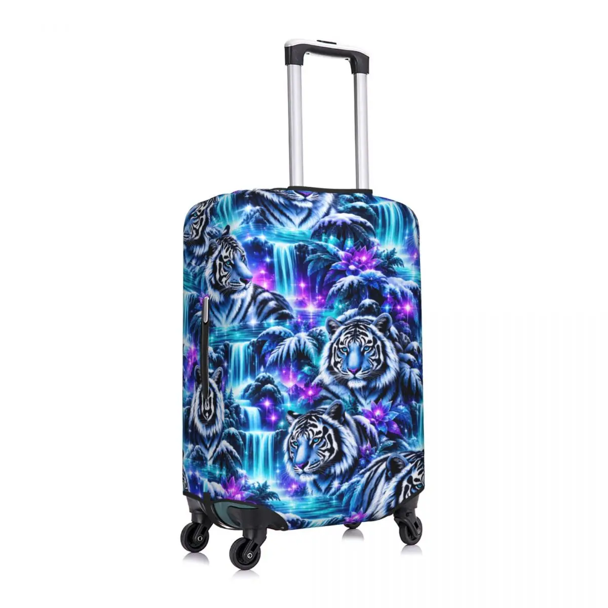 Tiger Patterned Suitcase Cover Flat 2d Digital Printing Business Holiday Fun Luggage Case Protection