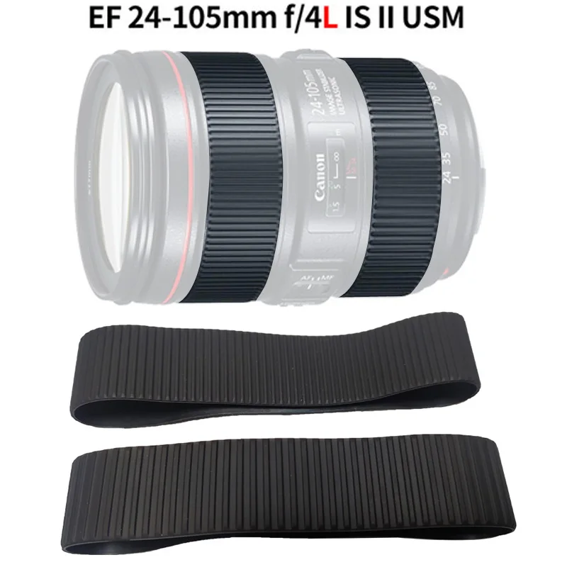 LENS Genuine Zoom + Focus Grip Rubber Ring For Canon EF 24-105mm f/4L IS  / IS II / 24-70mm f/2.8L II USM Repair Part