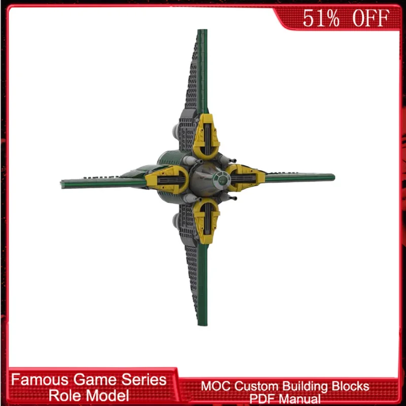 

1082 PCS Star Fighting Assault Starfighter MOC Customize Modular Building Block Educational Simple Kids DIY Toy Birthday Gift