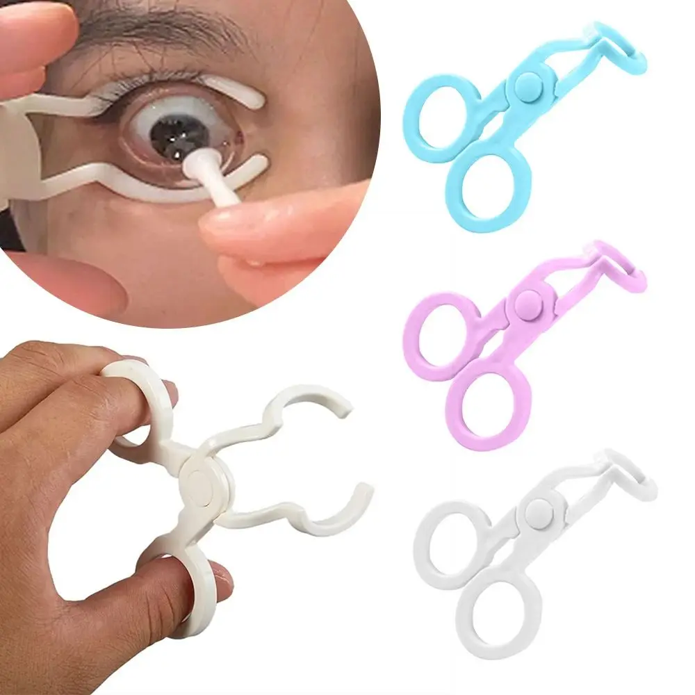 Dissolvant d'insertion de lentilles de contact en plastique, accessoires de lentilles souples, anciers de pince à épiler à pointe, accessoires portables