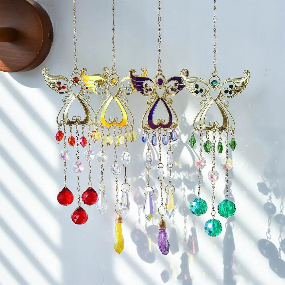 

Home Decor Crystal Wind Chimes Rotating Creative Light Collection Pendant Colorful Exquisite Sun Catcher Landscape