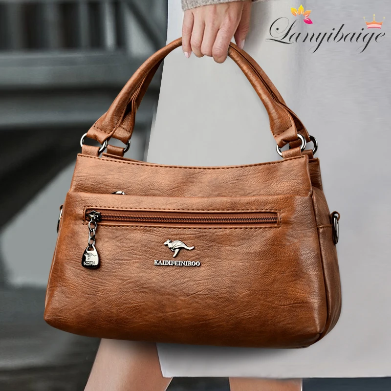 High Quality Soft Leather Shoulder Crossbody Bags For Women 2024 Fashion Purses and Handbags Luxury Designer Ladies Handbag Sac