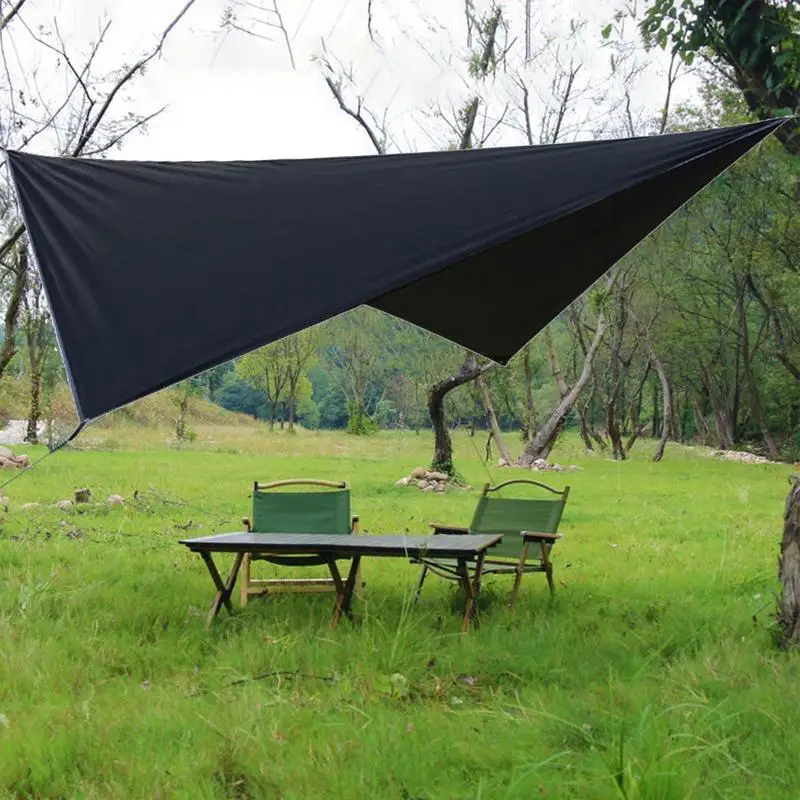 Outdoor Canopy For Patio Camping Tent Outside Canopy Rhombic Portable Canopy Waterproof Sun Shelter With Ropes & Ground Nails