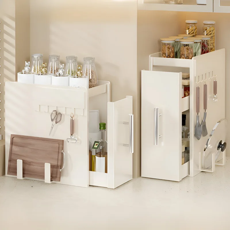 New Type Of Iron Slim Dust-Proof Seasoning Organizer Shelf Household Kitchen Seasoning Shelf Seasoning Rack Kitchen Storage Clea