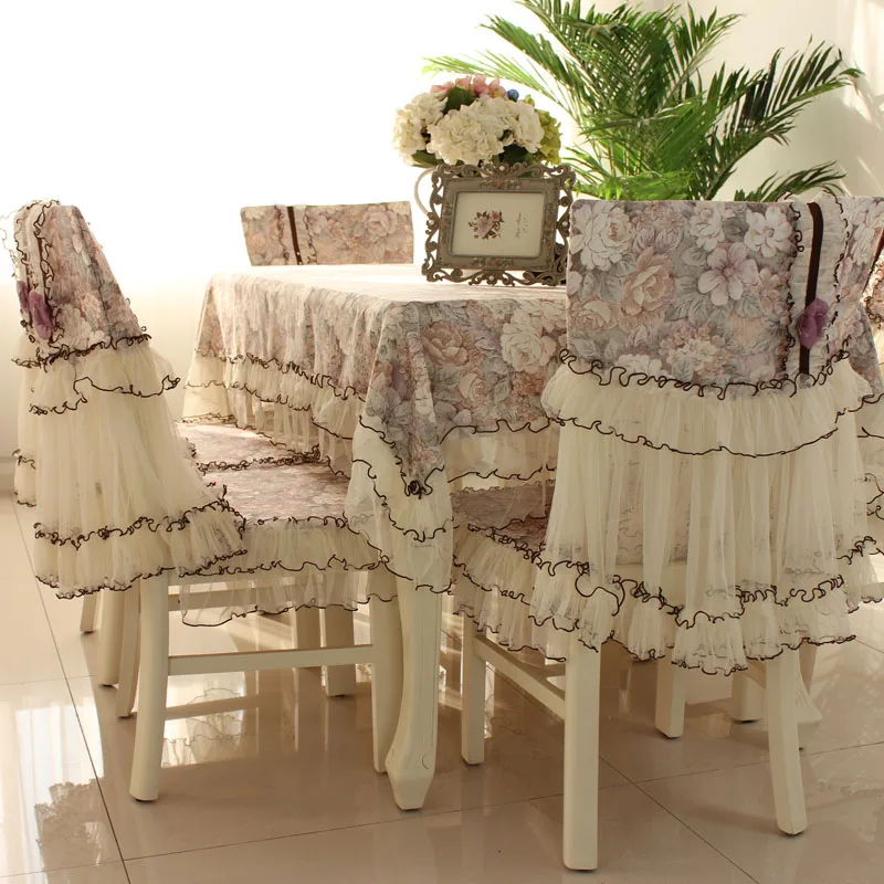 2 models Retro Pastoral Table Cloth with Lace Cotton European style Rectangular Dinning Tablecloths Cover Home Decor