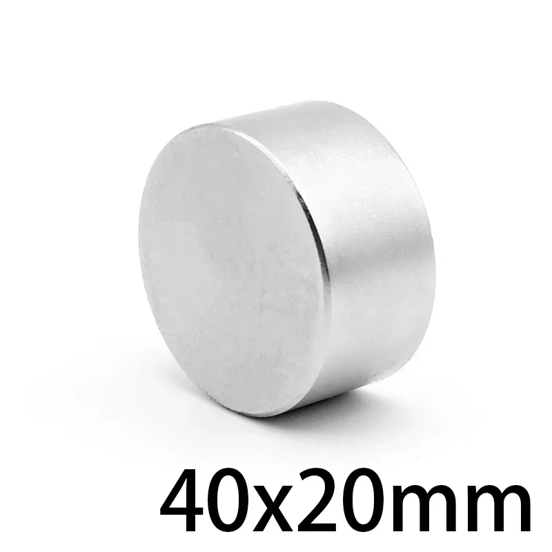 40*20mm Rare Earth Neodymium Magnet 40*10mm 40*15 40*30 Thick Big Strong Round Magnets N35 Permanent Disc Search Magnet 40*20