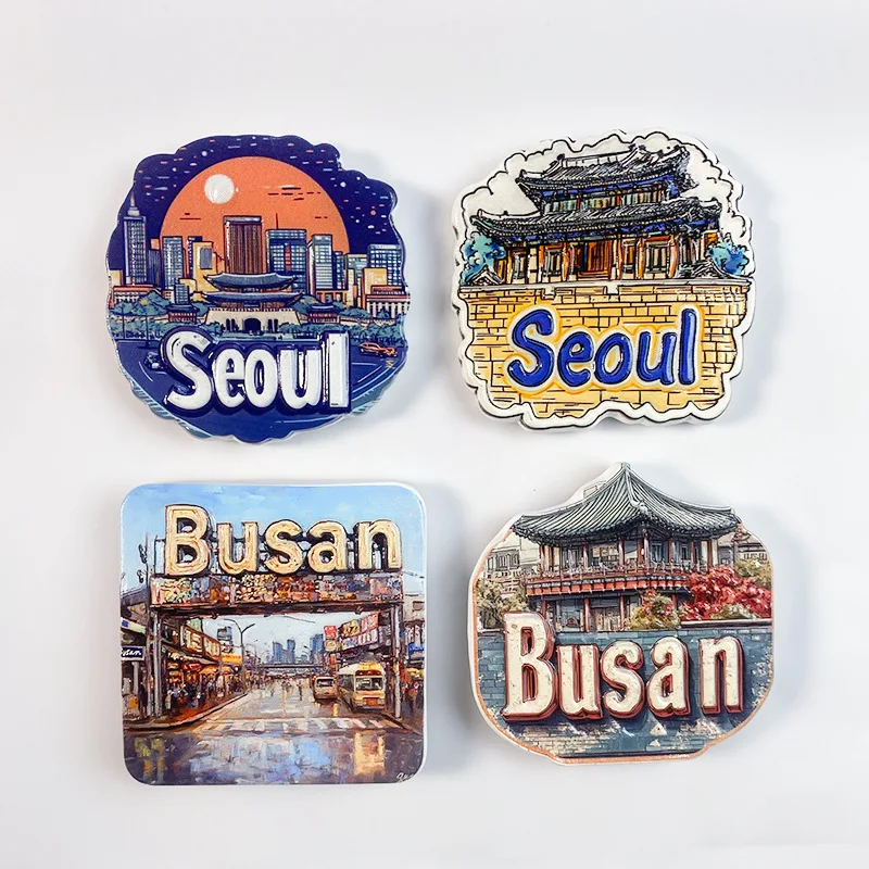

Korea City Fridge Magnets: Seoul Gyeongbokgung Palace, Busan– Cute Refrigerator Magnets for Home Decor, Strong Magnets!