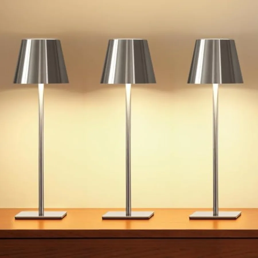 

Cordless Table Lamp Battery Operated Lamp - Portable Waterproof Rechargeable Table Lamp w/ Color Temps and Stepless Dimming for
