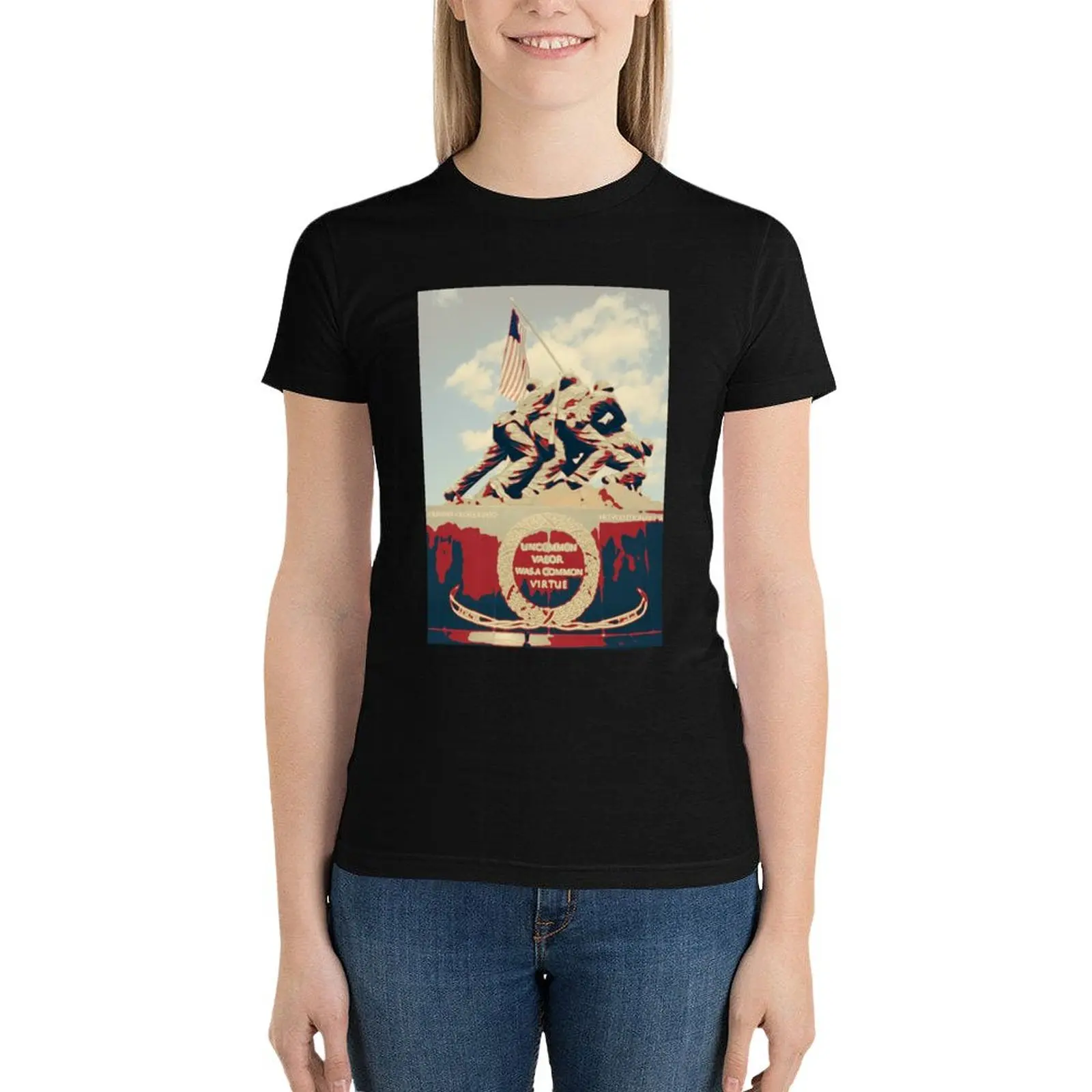 

Proud of Marines T-Shirt vintage clothes animal print shirt for girls fashion woman blouse 2024