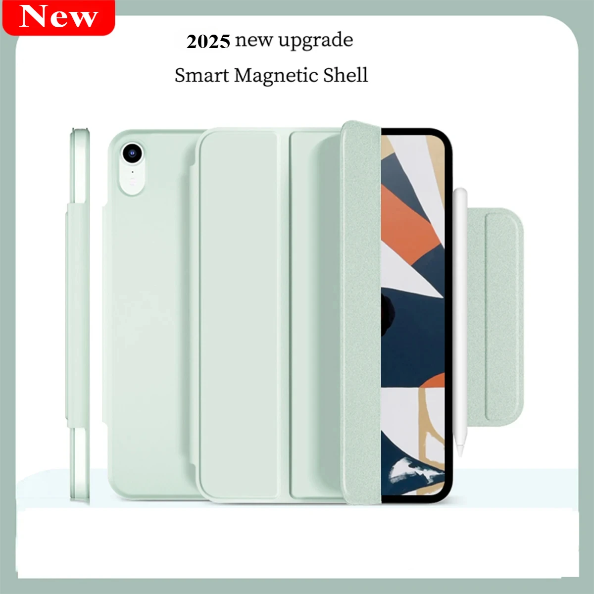 Magnetic Split Tablet Case for New IPad 11th Gen A16 10th 10.9 Pro 11/12.9 Air 11 13 M3 M2 M4 2025 Mini 7 6 Magnetic Buckle Case