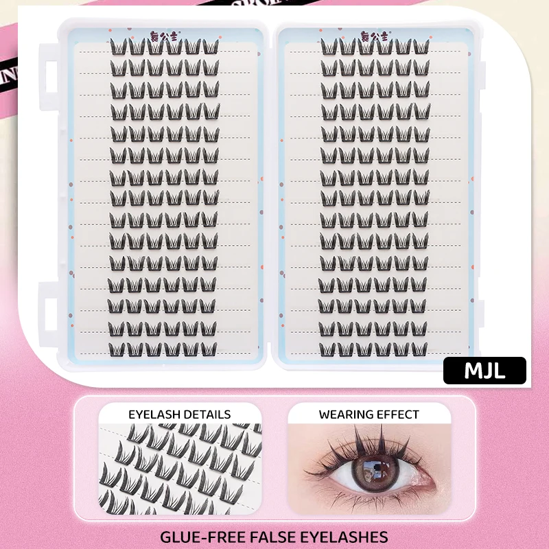 DINGSEN 30 Reihen Idol-Wimperncluster, Wimpernkleber, Manga-Wimpernbuch, DIY-Wimpern, Make-up, Natürliche Anime-Wimpern – Detail 13