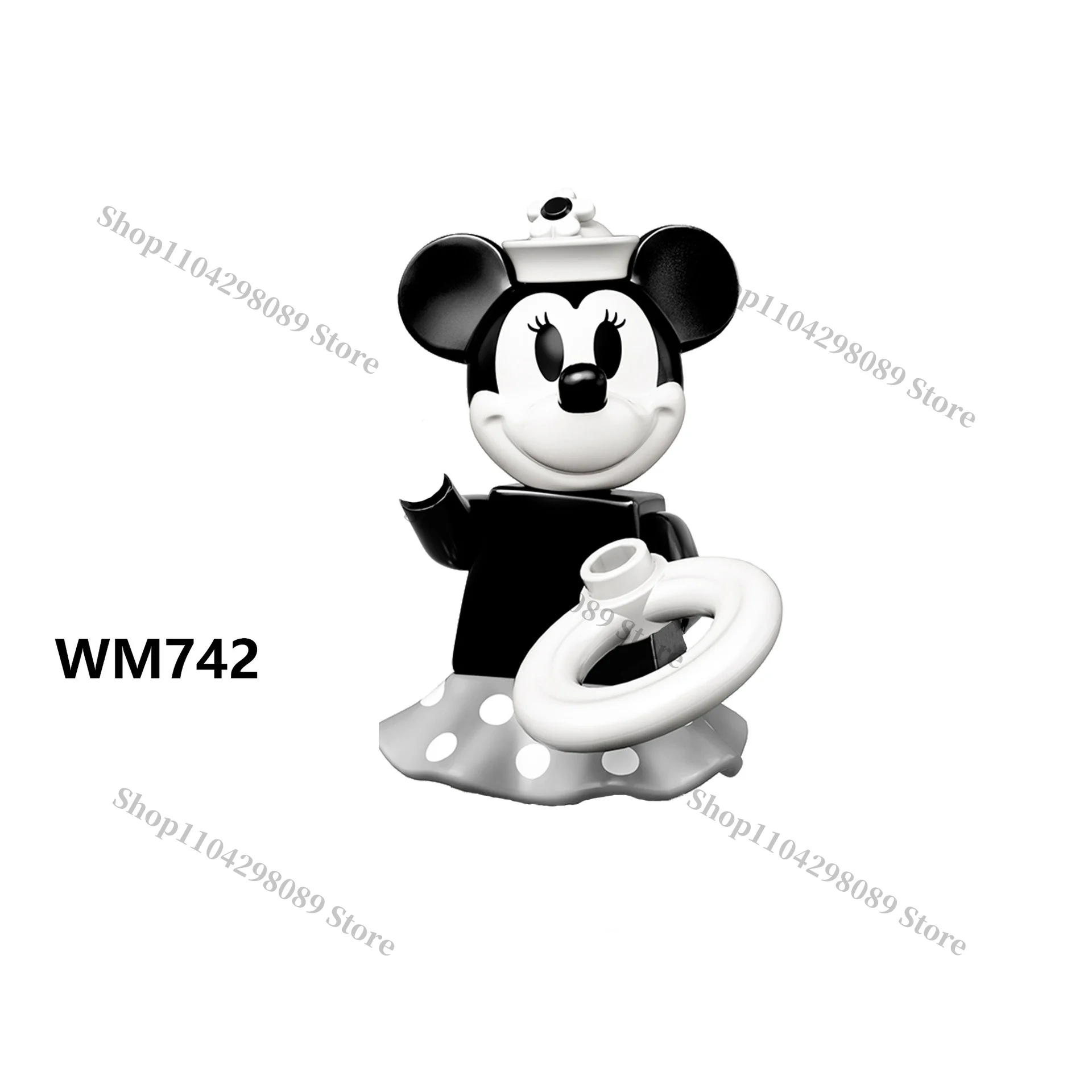 ديزني بنة شخصيات الرسوم المتحركة أنيمي رقاقة ديل وودي دونالد داك ماريو تجميع صغير تماثيل الطوب هدايا عيد الميلاد